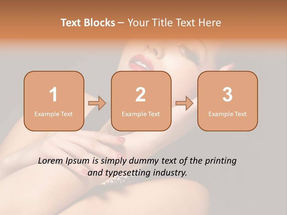 Red Nails Bright Portrait PowerPoint Template