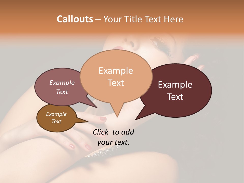 Red Nails Bright Portrait PowerPoint Template