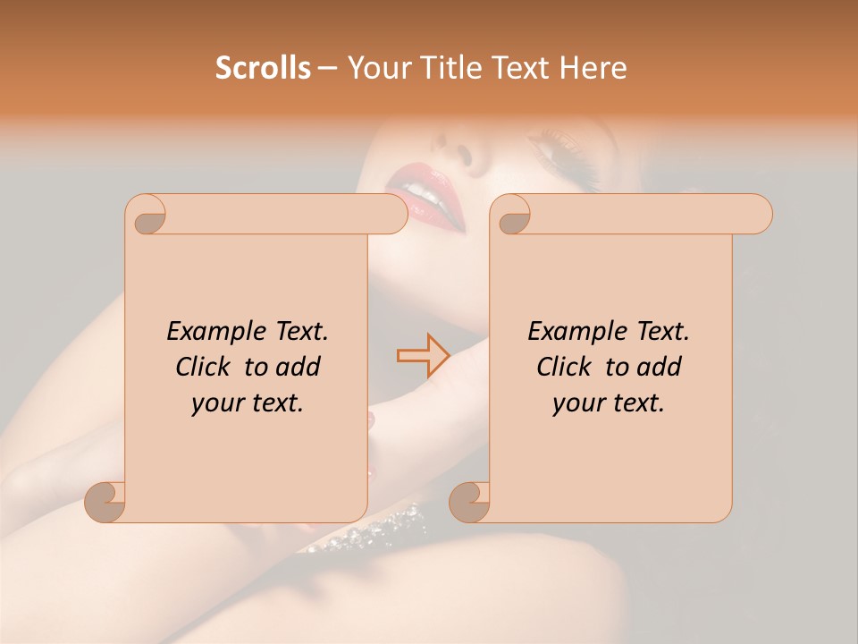 Red Nails Bright Portrait PowerPoint Template