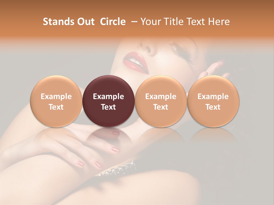 Red Nails Bright Portrait PowerPoint Template