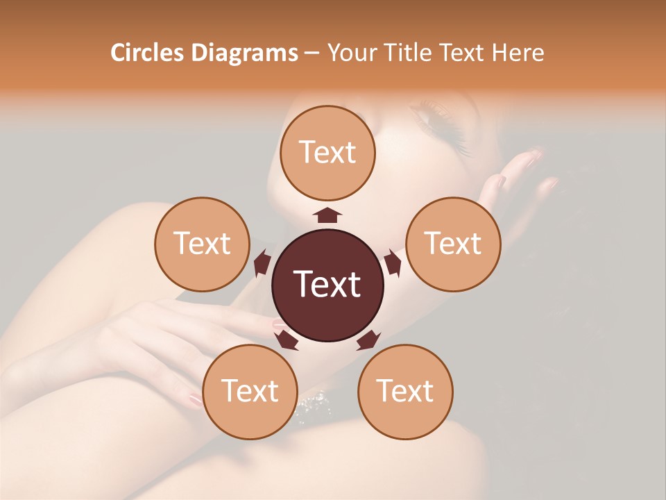 Red Nails Bright Portrait PowerPoint Template