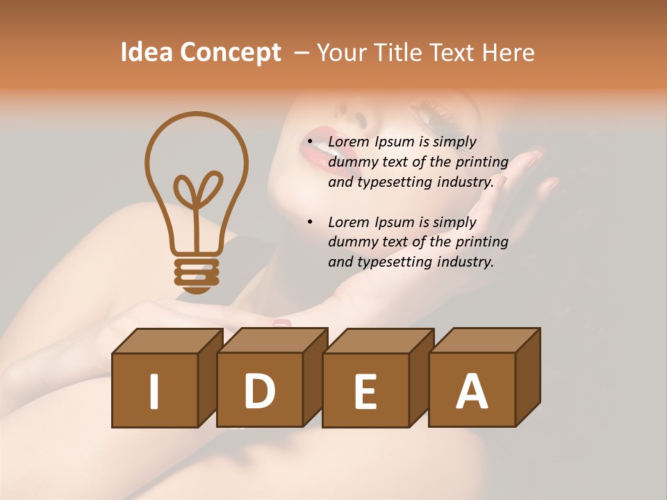 Red Nails Bright Portrait PowerPoint Template