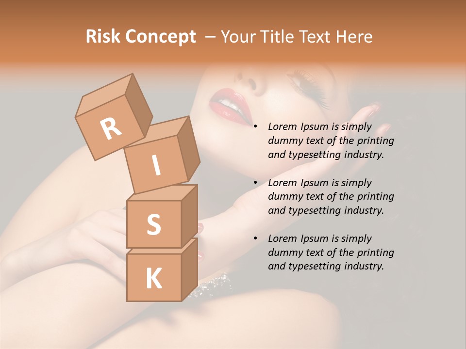 Red Nails Bright Portrait PowerPoint Template