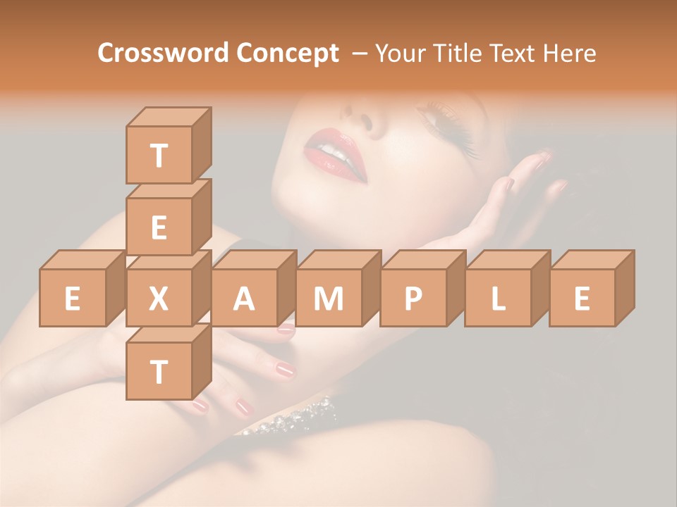 Red Nails Bright Portrait PowerPoint Template