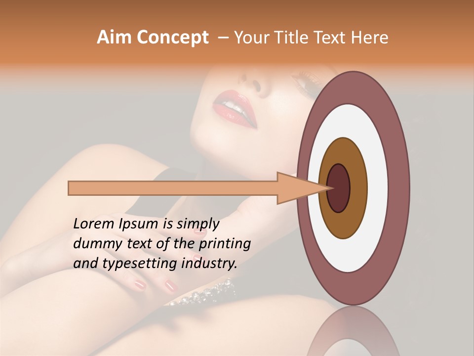 Red Nails Bright Portrait PowerPoint Template