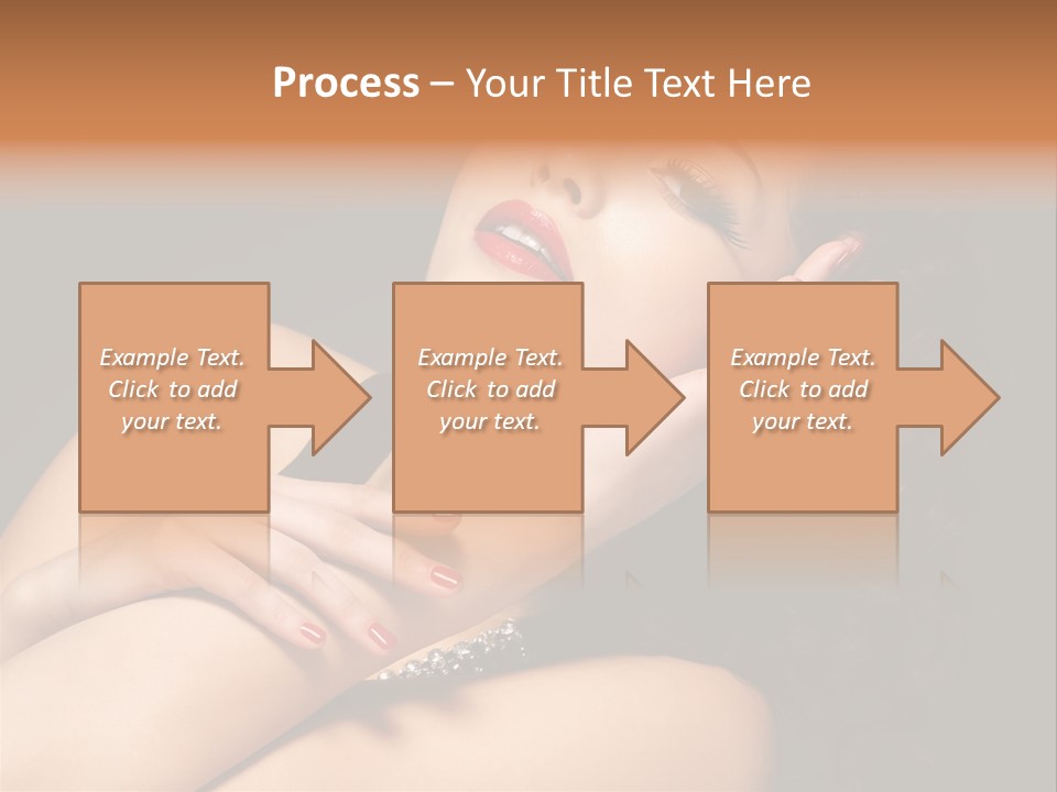 Red Nails Bright Portrait PowerPoint Template