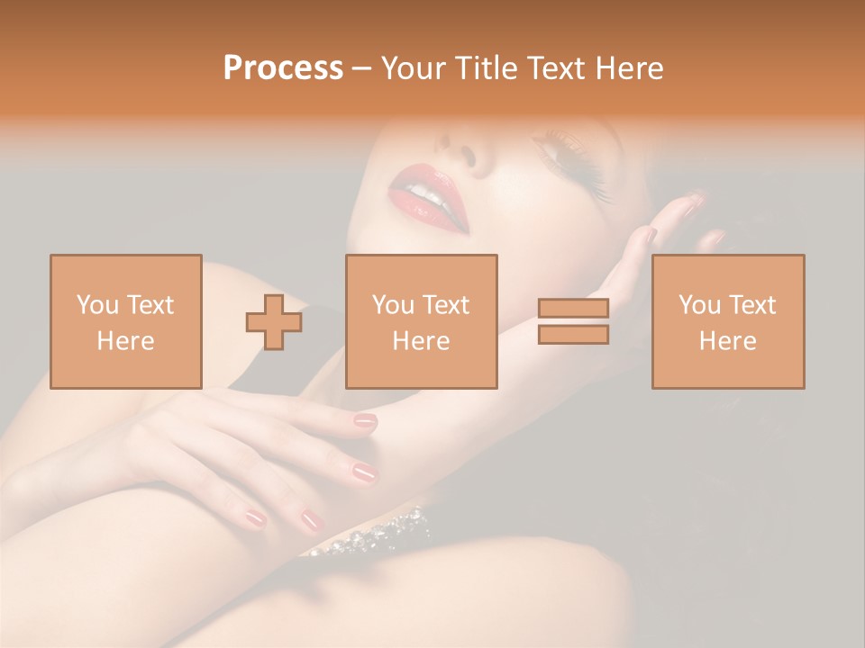 Red Nails Bright Portrait PowerPoint Template