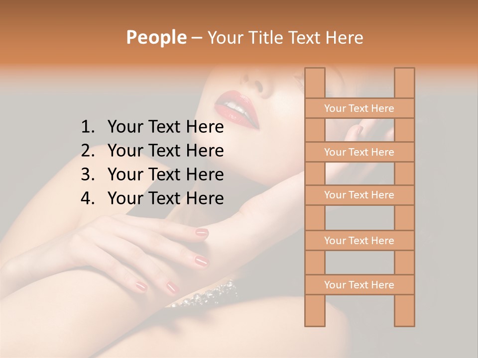 Red Nails Bright Portrait PowerPoint Template