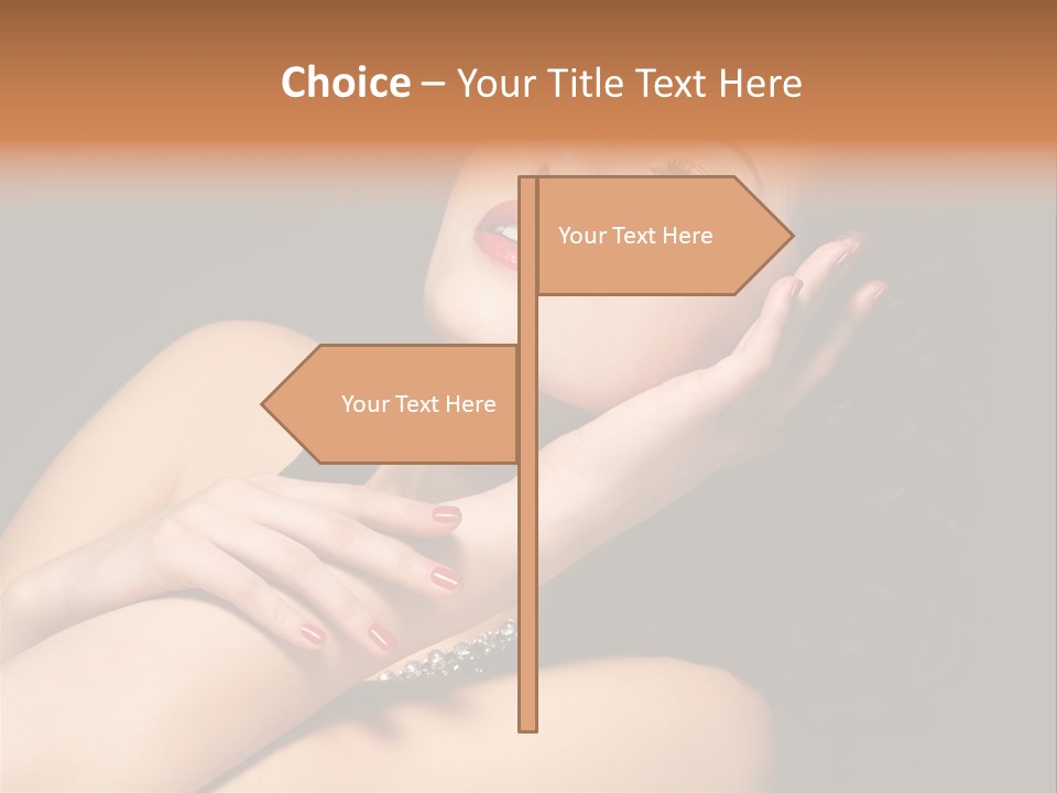 Red Nails Bright Portrait PowerPoint Template