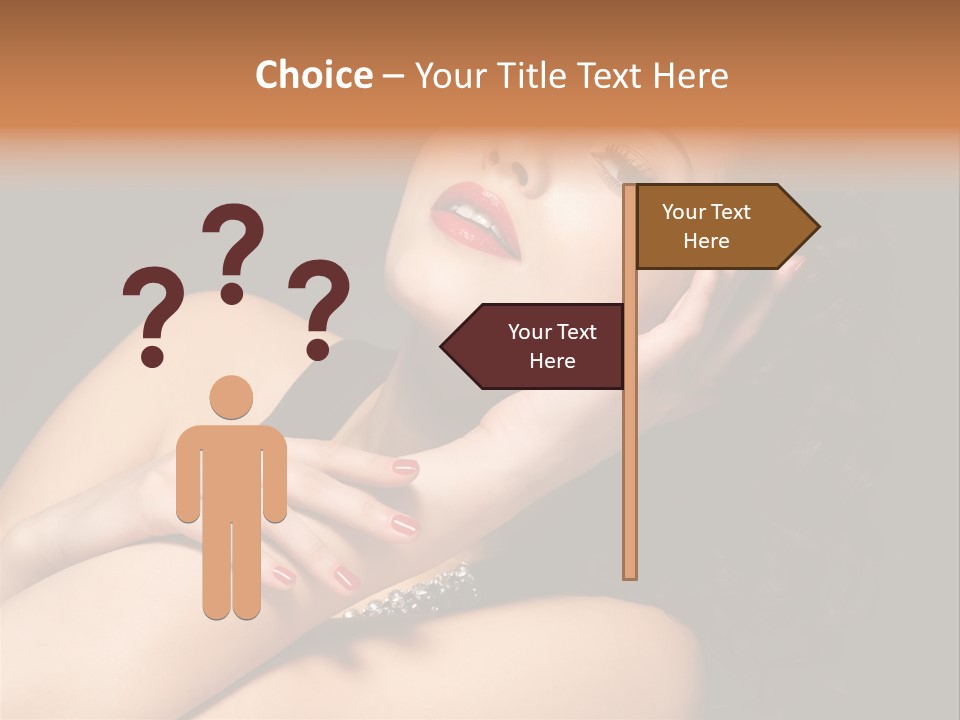 Red Nails Bright Portrait PowerPoint Template