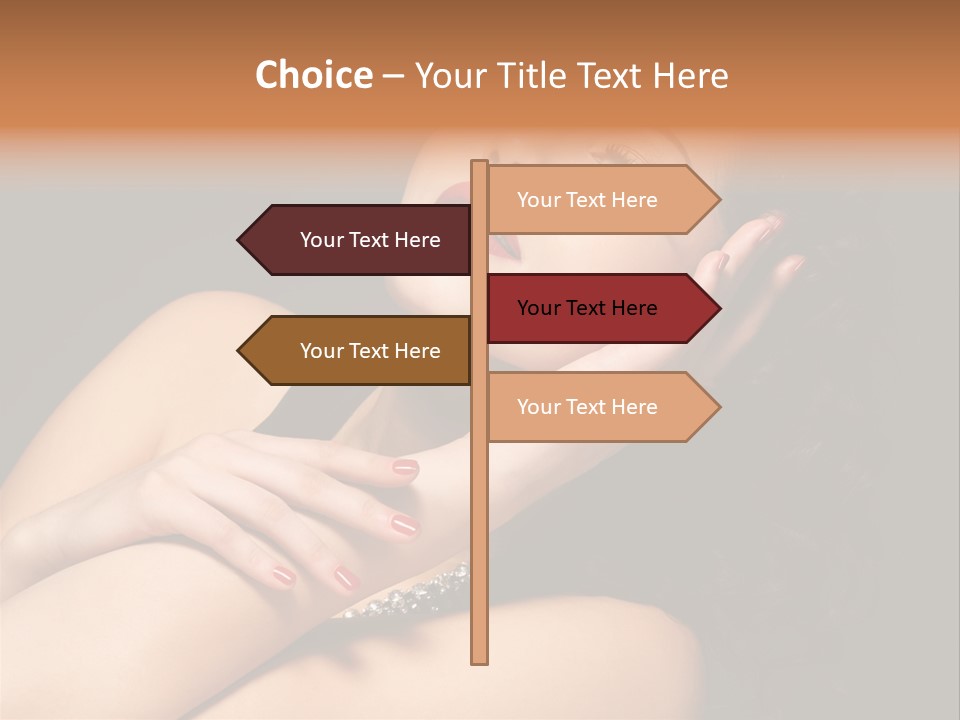 Red Nails Bright Portrait PowerPoint Template