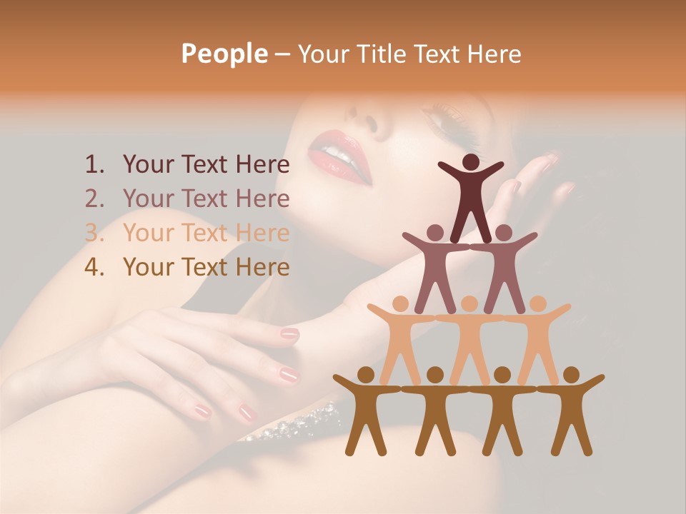 Red Nails Bright Portrait PowerPoint Template