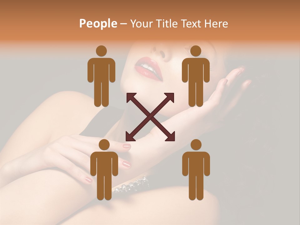 Red Nails Bright Portrait PowerPoint Template