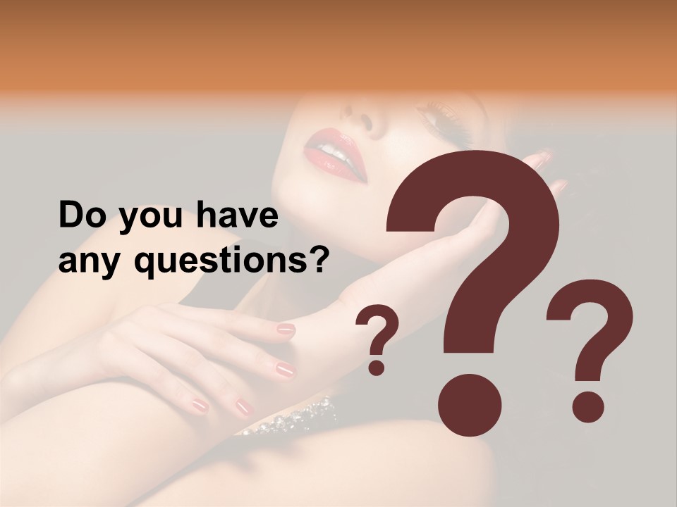 Red Nails Bright Portrait PowerPoint Template