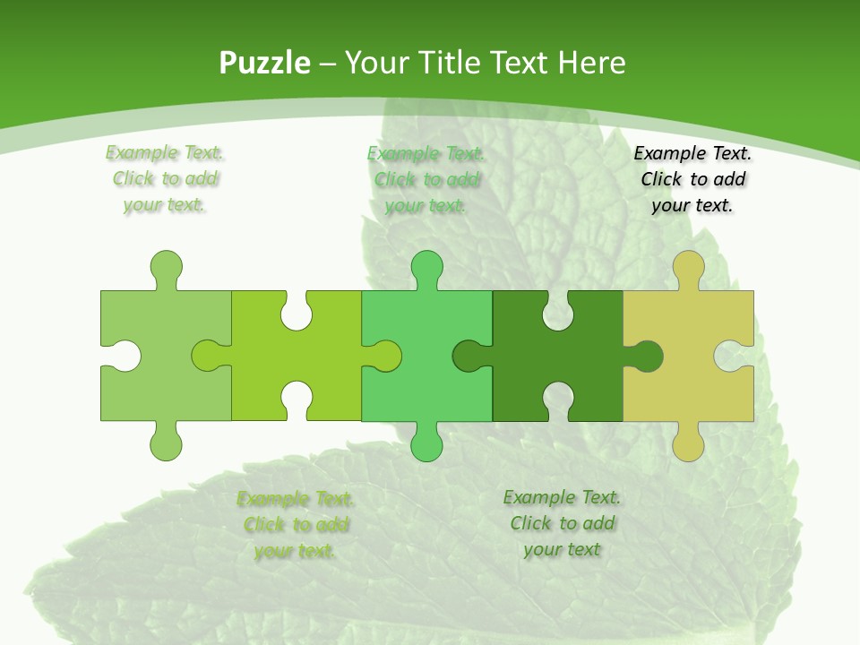 Green Mentha Food PowerPoint Template