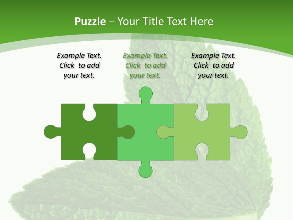 Green Mentha Food PowerPoint Template