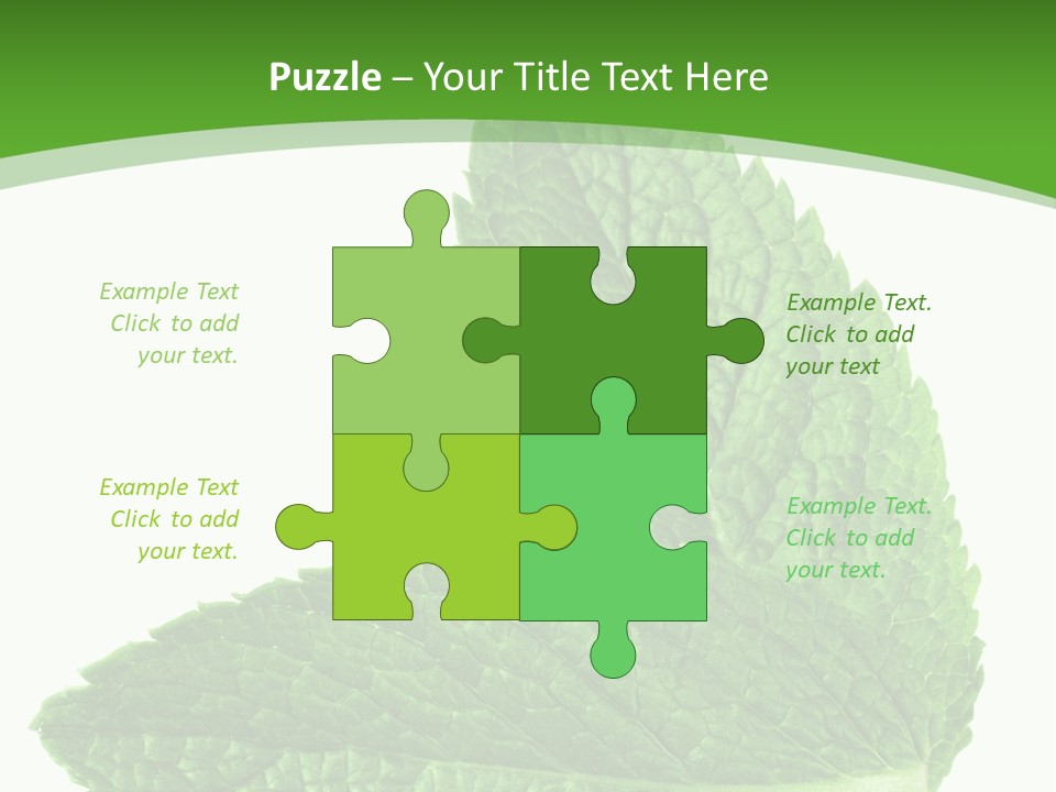 Green Mentha Food PowerPoint Template
