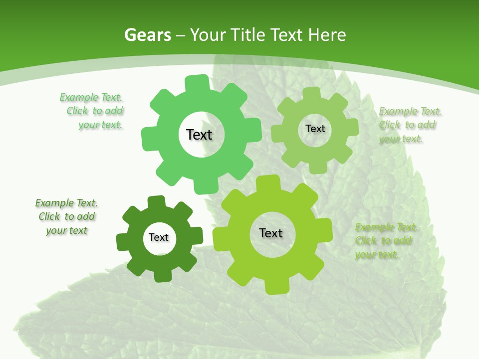 Green Mentha Food PowerPoint Template