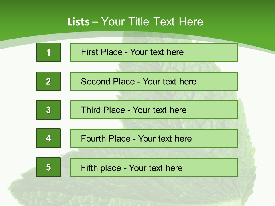 Green Mentha Food PowerPoint Template