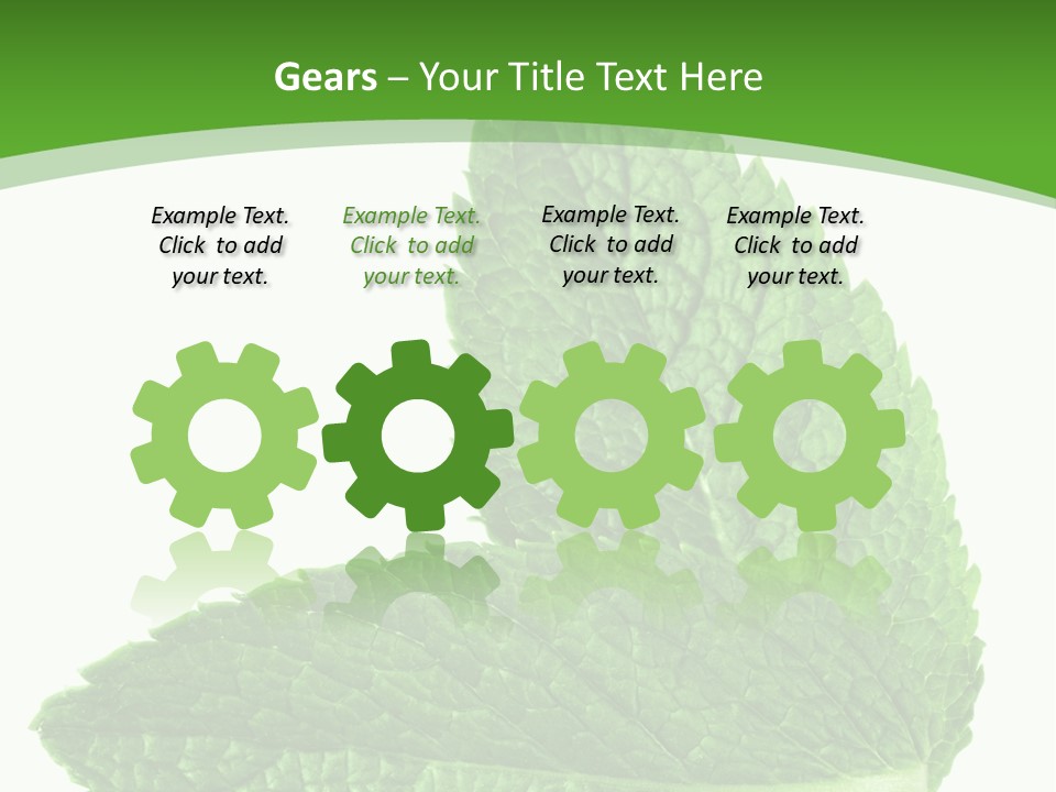 Green Mentha Food PowerPoint Template