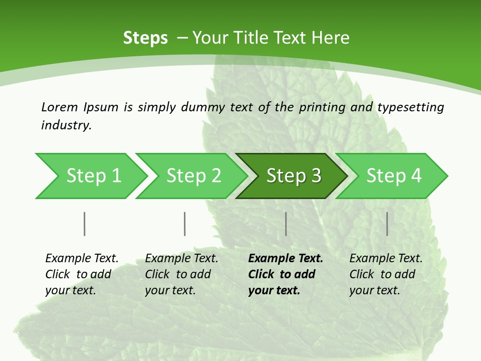 Green Mentha Food PowerPoint Template