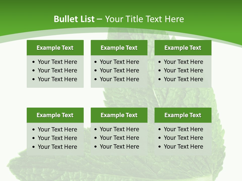 Green Mentha Food PowerPoint Template