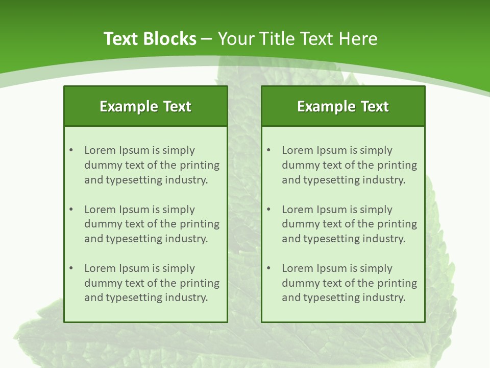 Green Mentha Food PowerPoint Template