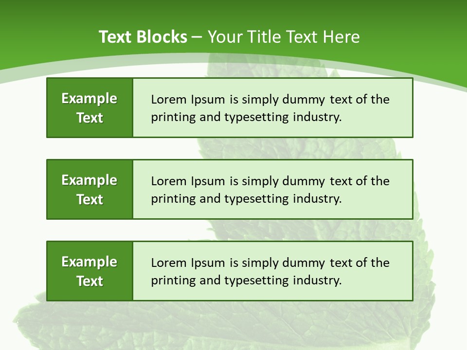 Green Mentha Food PowerPoint Template