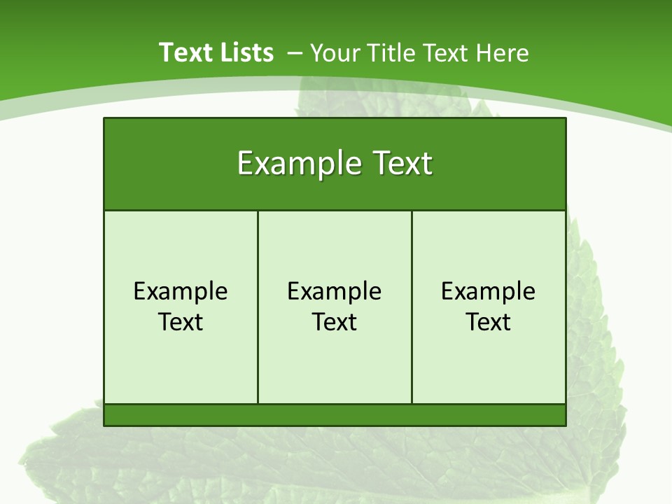Green Mentha Food PowerPoint Template