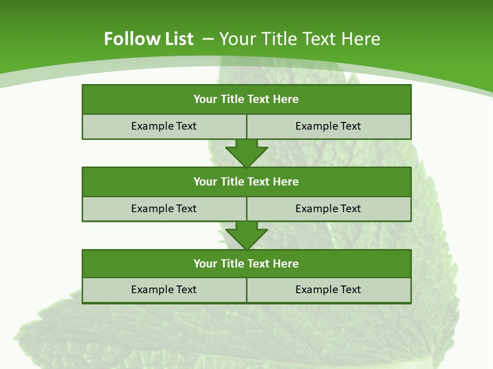 Green Mentha Food PowerPoint Template