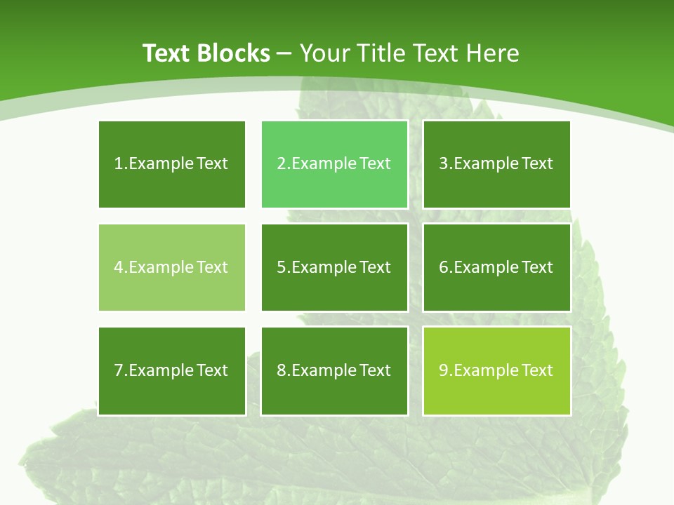 Green Mentha Food PowerPoint Template