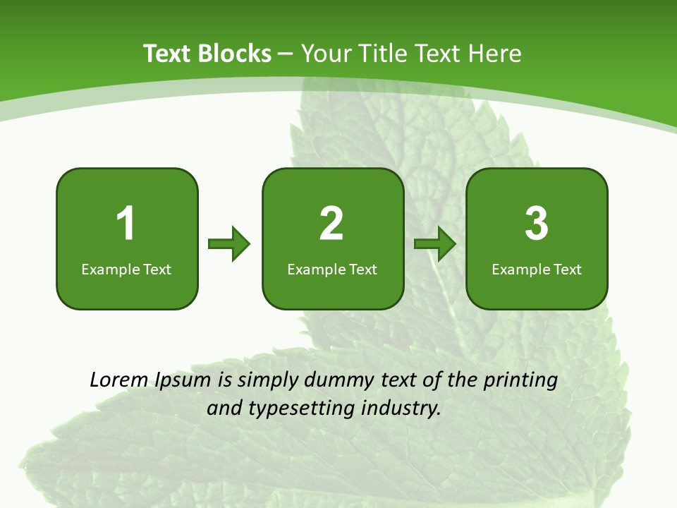 Green Mentha Food PowerPoint Template