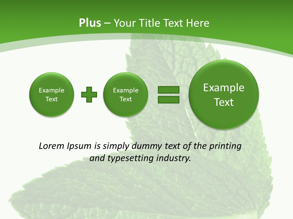 Green Mentha Food PowerPoint Template