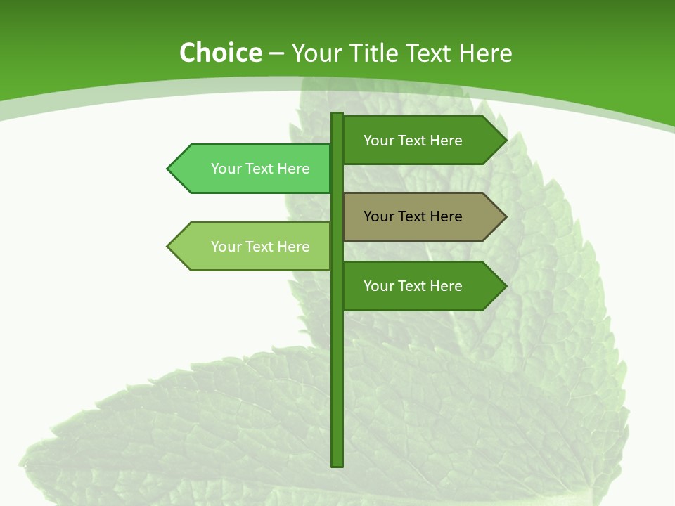 Green Mentha Food PowerPoint Template
