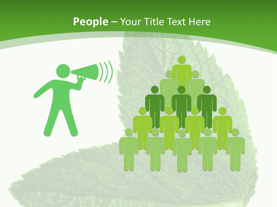Green Mentha Food PowerPoint Template