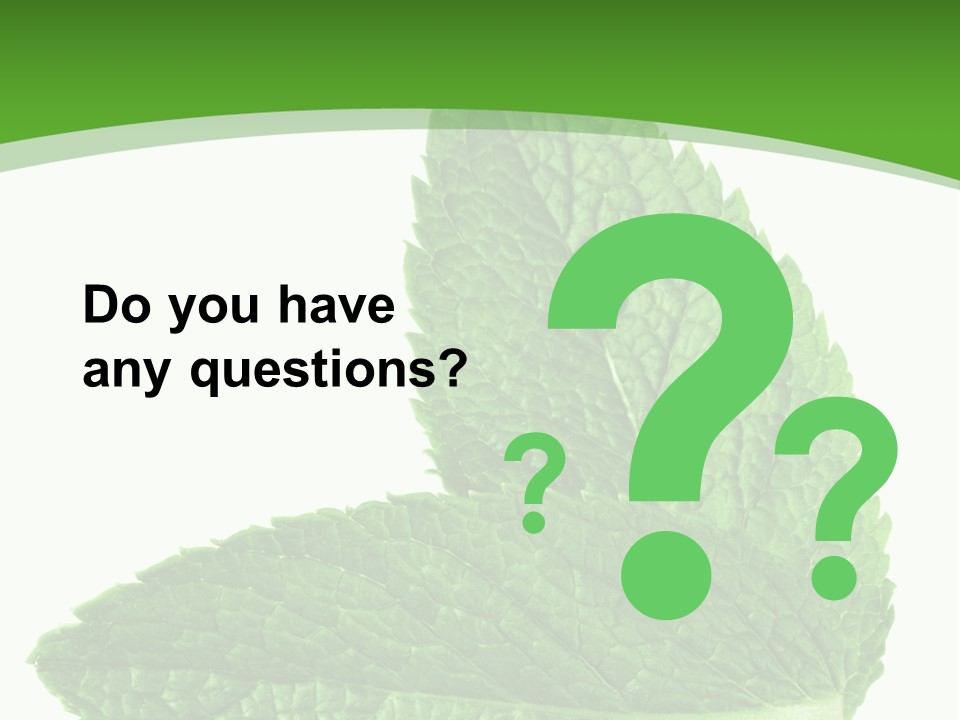 Green Mentha Food PowerPoint Template