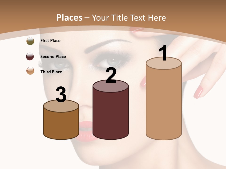 Face Model Eye Makeup PowerPoint Template
