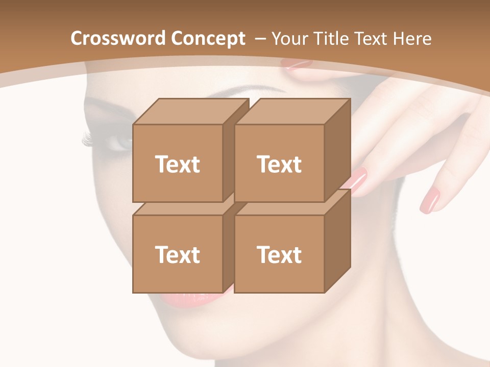 Face Model Eye Makeup PowerPoint Template