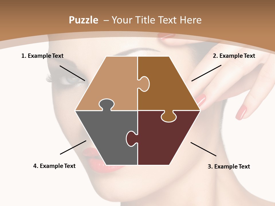 Face Model Eye Makeup PowerPoint Template