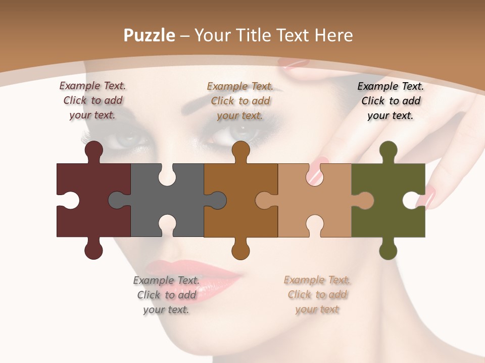Face Model Eye Makeup PowerPoint Template
