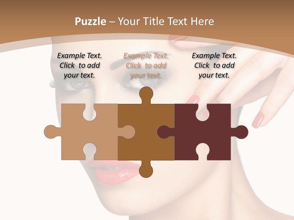 Face Model Eye Makeup PowerPoint Template