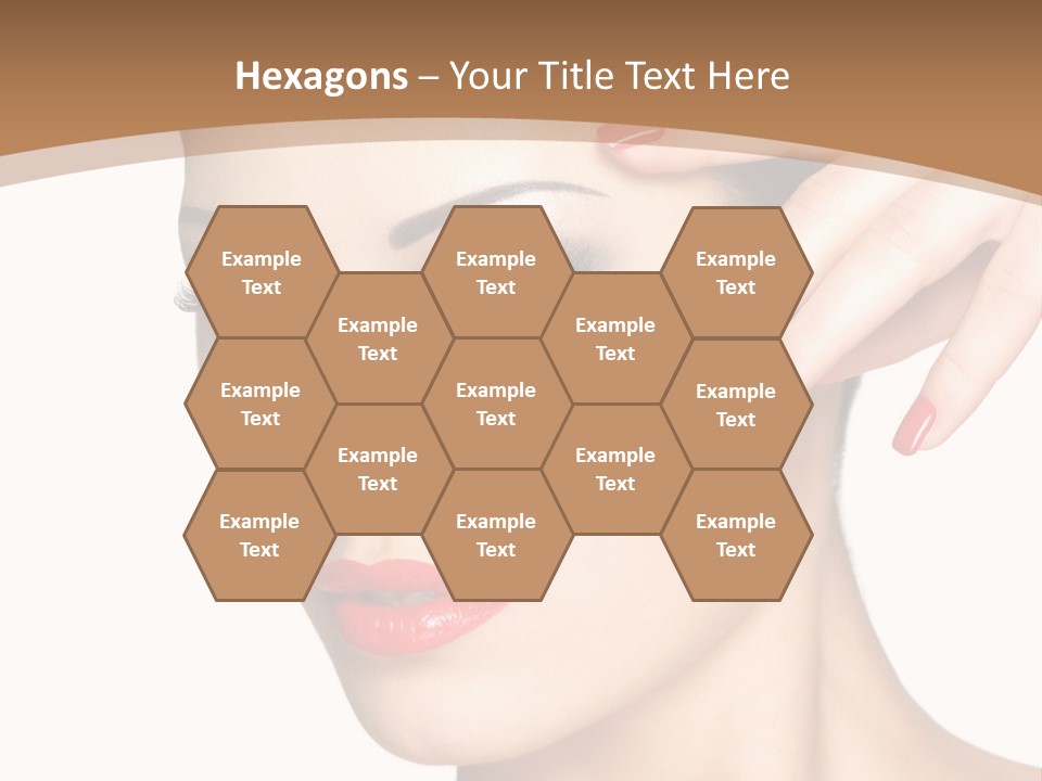 Face Model Eye Makeup PowerPoint Template