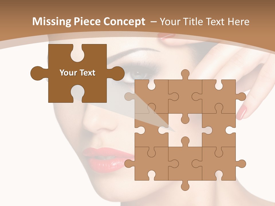 Face Model Eye Makeup PowerPoint Template