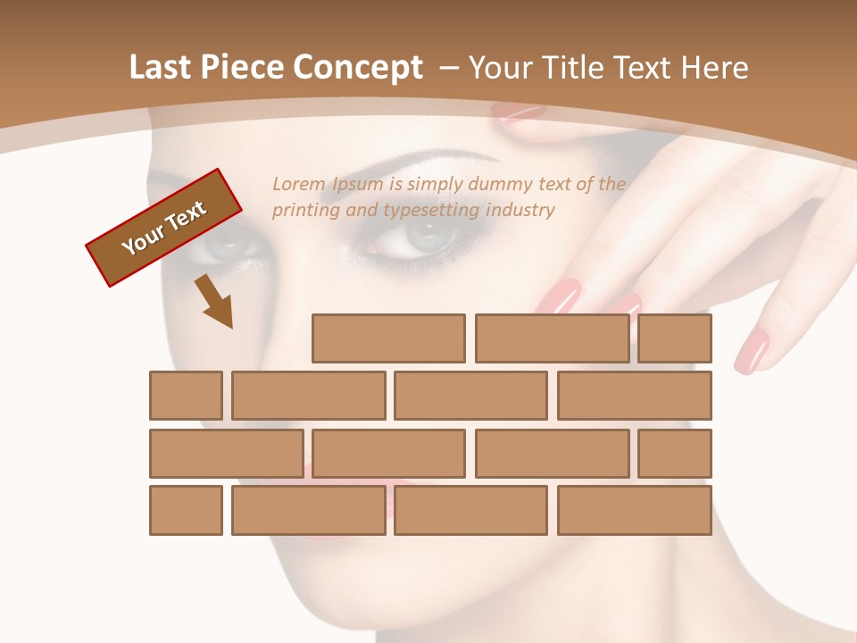 Face Model Eye Makeup PowerPoint Template