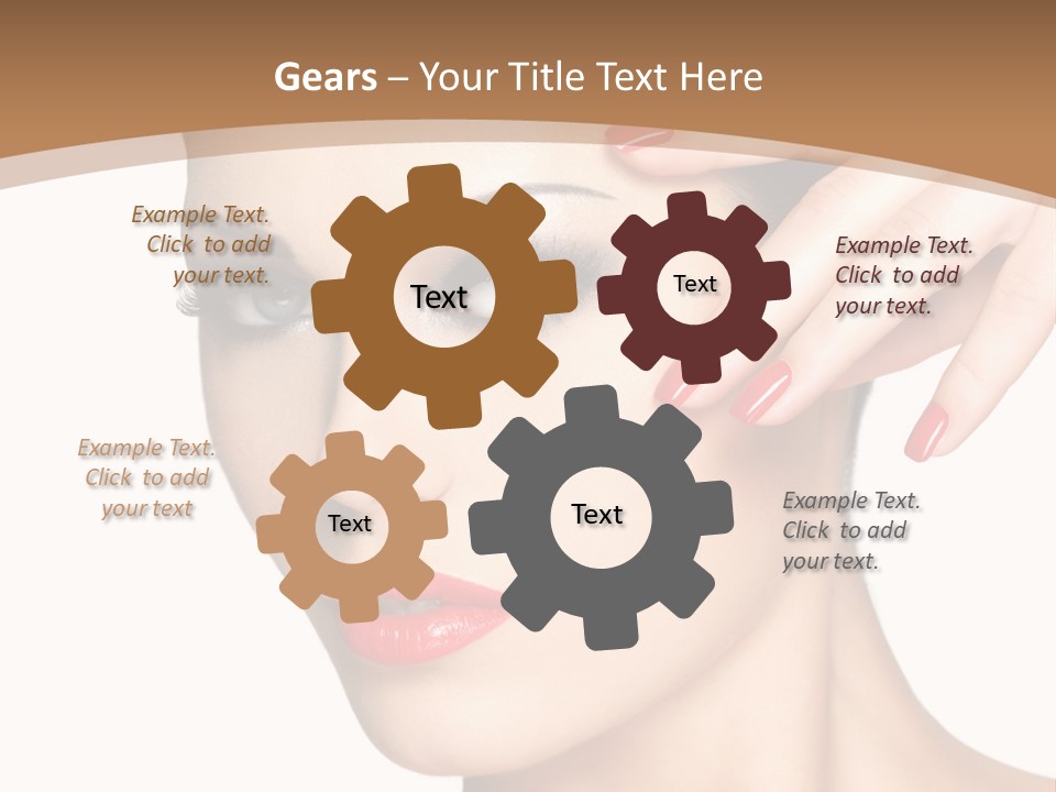 Face Model Eye Makeup PowerPoint Template