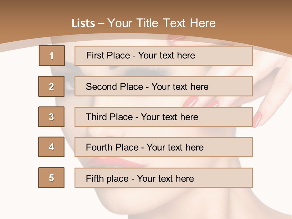 Face Model Eye Makeup PowerPoint Template