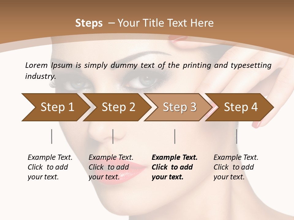 Face Model Eye Makeup PowerPoint Template