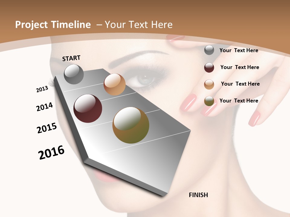 Face Model Eye Makeup PowerPoint Template