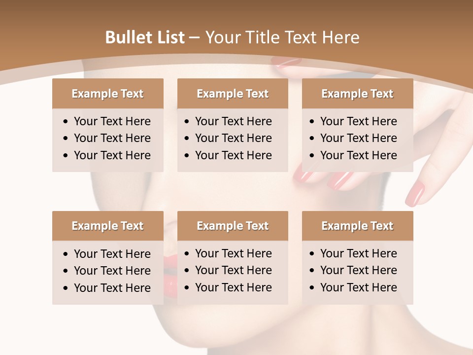 Face Model Eye Makeup PowerPoint Template