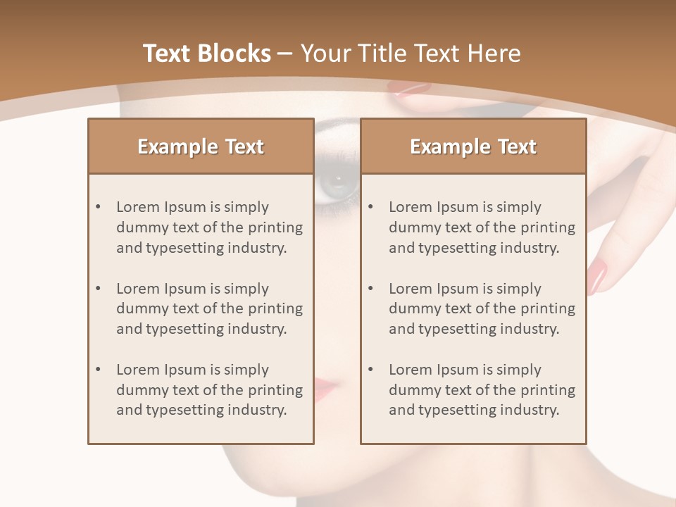Face Model Eye Makeup PowerPoint Template